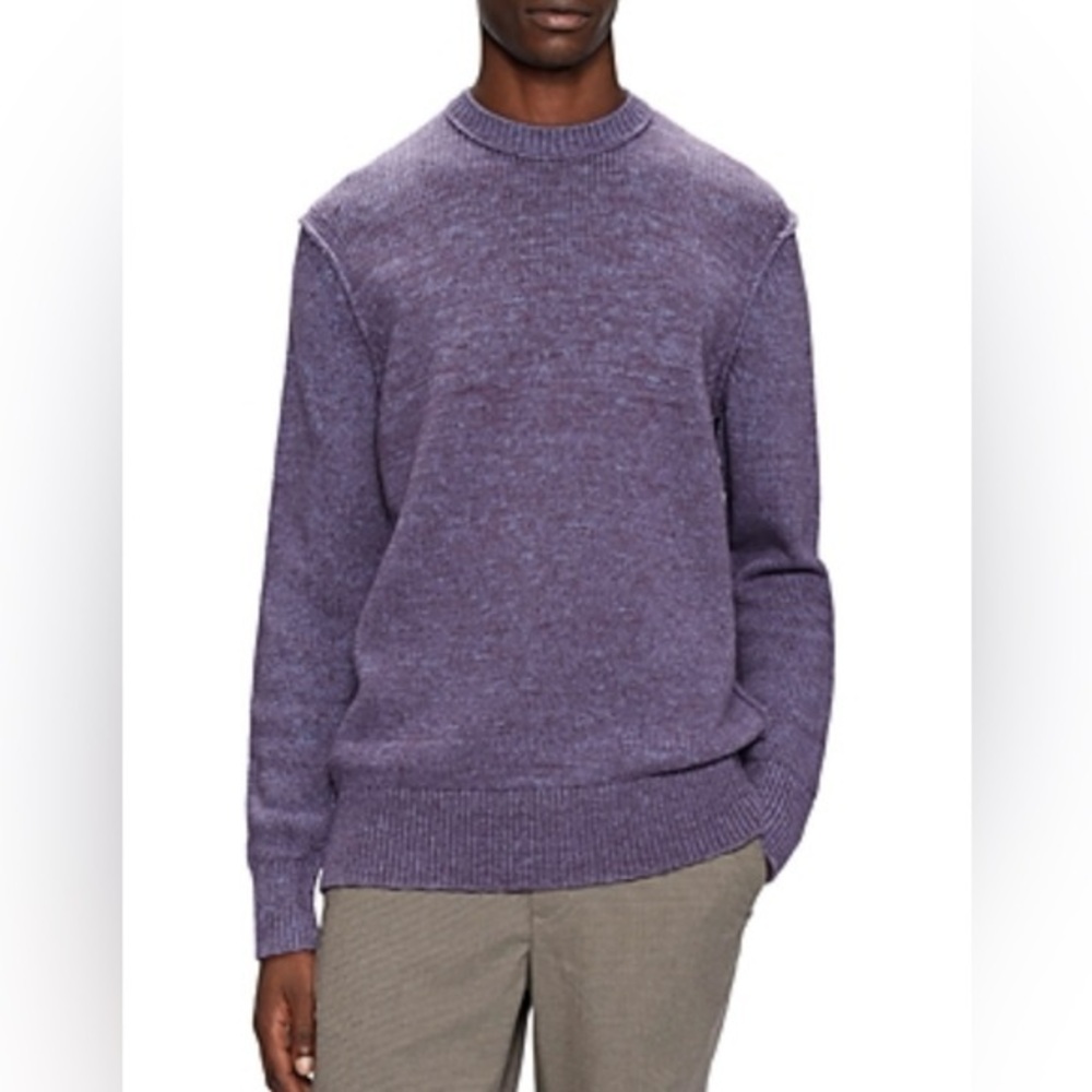 Ted Baker NWT Men's Hexhamm Long Sleeve Crewneck Sweater in Purple Size 7(XXL)